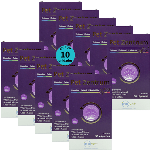 PET ZENTRUM SOFT GEL COM 30 CÁPSULAS PARA CÃES E GATOS KIT COM 10