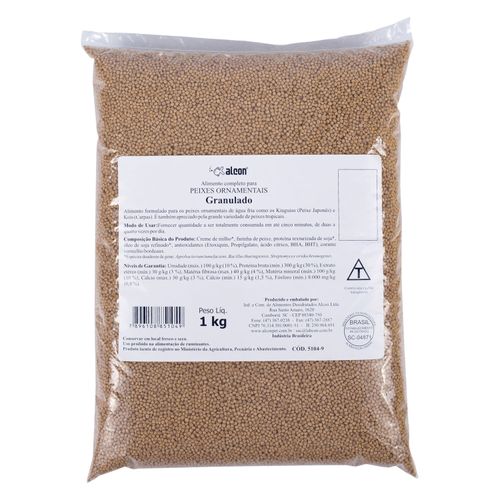 Kit Ração Alcon Ornamentais Granulado 1kg C/ 10 unidades
