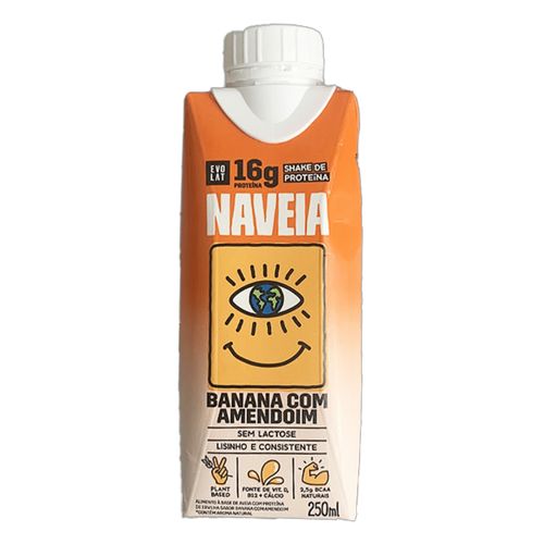 Shake Proteico Vegano Banana com Amendoim Naveia 250ml Shake Proteico Vegano Banana com Amendoim Naveia 250ml