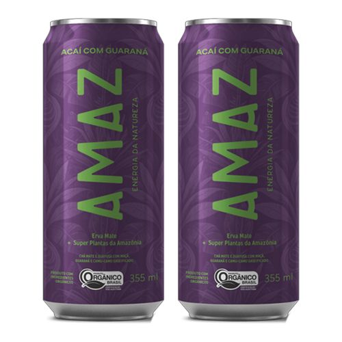 Kit 2X: Energético Açaí com Guaraná Orgânico Amaz 355ml