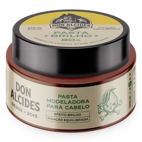 Pasta Brilho Lemon Bone Pomada Para Cabelo Média Fixação 80g Don Alcides Pasta Brilho Lemon Bone Pomada Para Cabelo Média Fixação 80g Don Alcides
