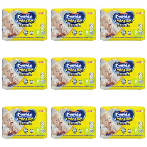 Kit 9 Fraldas Calça Mamypoko Dia & Noite P c/22 Unidades cada
