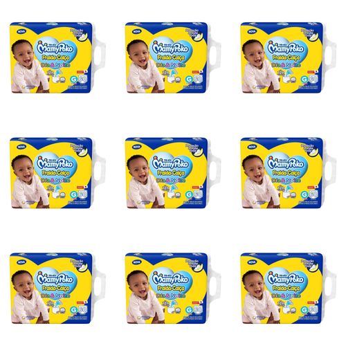 Kit 9 Fraldas Calça Giga Dia&Noite MamyPoko G c/ 60 Unidades cada