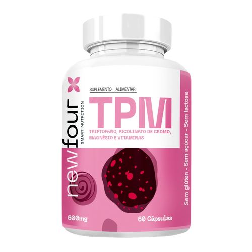 TPM - TRIPTOFANO + PICOLINATO DE CROMO + BISGLICINATO DE MAGNÉSIO + VITAMINA B6 + INOSITOL 60 CÁPSULAS TPM - TRIPTOFANO + PICOLINATO DE CROMO + BISGLICINATO DE MAGNÉSIO + VITAMINA B6 + INOSITOL 60 CÁPSULAS