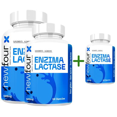 ENZIMA LACTASE COMPRE 2 LEVE 3 COM TOTAL DE 90 CAPSULAS