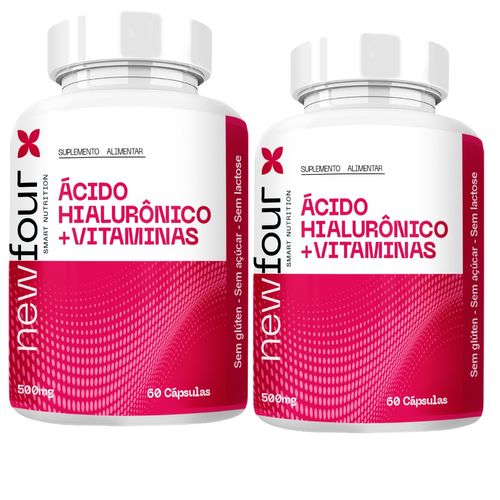 ÁCIDO HIALURÔNICO + VITAMINAS A , B5 , C , E KIT COM 2 POTES COM TOTAL DE 120 CAPSULAS ÁCIDO HIALURÔNICO + VITAMINAS A , B5 , C , E KIT COM 2 POTES COM TOTAL DE 120 CAPSULAS