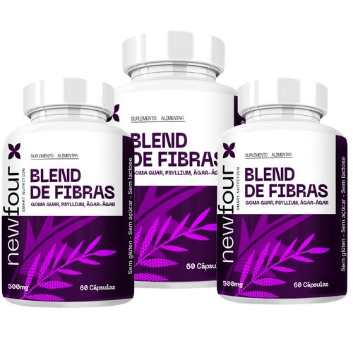 BLEND DE FIBRAS KIT COM 3 POTES COM TOTAL DE 180 CAPSULAS