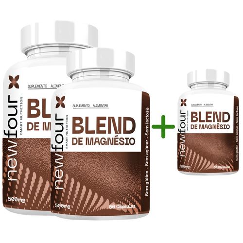 BLEND DE MAGNÉSIO COMPRE 2 LEVE 3 COM TOTAL DE 180 CAPSULAS