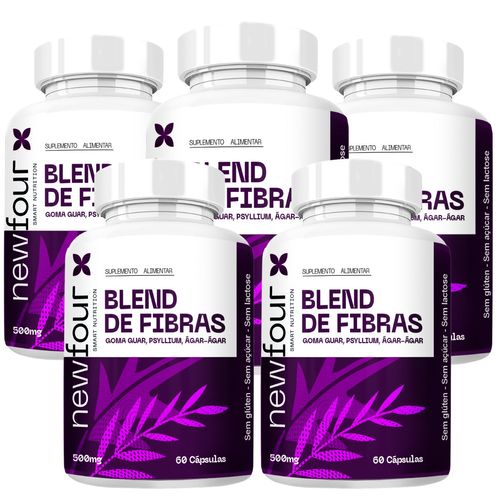 BLEND DE FIBRAS KIT COM 5 POTES COM TOTAL DE 300 CAPSULAS BLEND DE FIBRAS KIT COM 5 POTES COM TOTAL DE 300 CAPSULAS