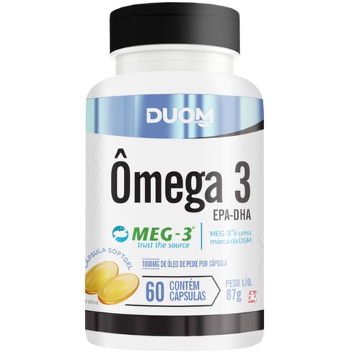ÔMEGA 3 ULTRA PURIFICADO MEG-3® EPA-DHA 1000MG 60 CÁPSULAS SOFTGEL - DUOM ÔMEGA 3 ULTRA PURIFICADO MEG-3® EPA-DHA 1000MG 60 CÁPSULAS SOFTGEL - DUOM