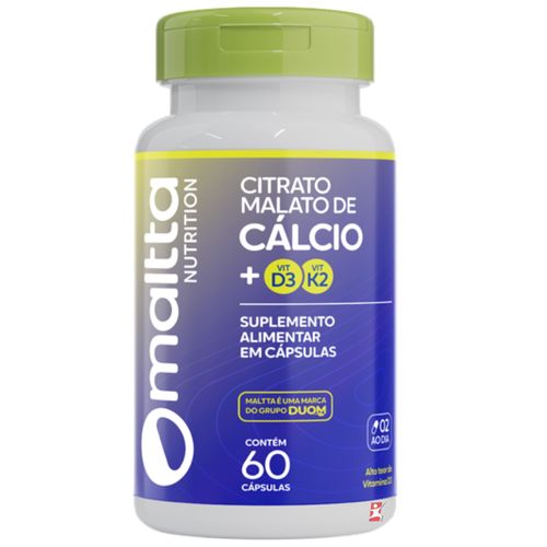 CITRATO MALATO DE CÁLCIO COM VITAMINAS D3 + K 60 CÁPSULAS – MALLTA NUTRITION CITRATO MALATO DE CÁLCIO COM VITAMINAS D3 + K 60 CÁPSULAS – MALLTA NUTRITION