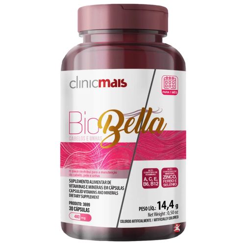 BIOBELLA CABELOS E UNHAS VITAMINAS E MINERAIS 1 AO DIA 30 CAPS - CLINICMAIS BIOBELLA CABELOS E UNHAS VITAMINAS E MINERAIS 1 AO DIA 30 CAPS - CLINICMAIS