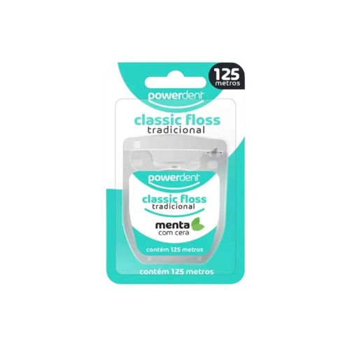 Fio Dental Powerdent Classic Floss Tradicional Com 125 Metros