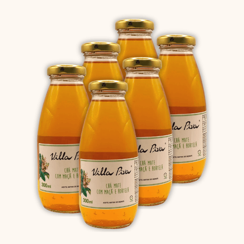 Kit 6X: Chá Mate com Hortelã Sem Açúcar Villa Piva 300ml Kit 6X: Chá Mate com Hortelã Sem Açúcar Villa Piva 300ml