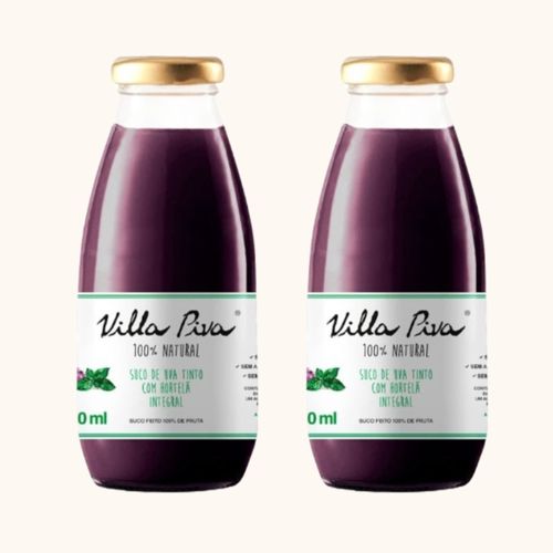 Kit 2X: Suco de Uva com Hortelã Sem Açúcar Villa Piva 300ml Kit 2X: Suco de Uva com Hortelã Sem Açúcar Villa Piva 300ml