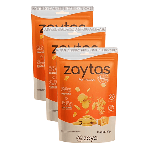 Kit 3X: Biscoito Parmezaya Protein Sem Glúten Zaya 50g Kit 3X: Biscoito Parmezaya Protein Sem Glúten Zaya 50g