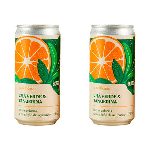 Kit 2X: Chá Verde com Tangerina Gaseificado Brazô 269ml Kit 2X: Chá Verde com Tangerina Gaseificado Brazô 269ml
