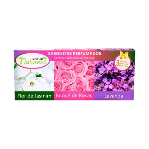Estojo Sabonetes Aromatica Seivas Misto c/ 3 Unidades 90g