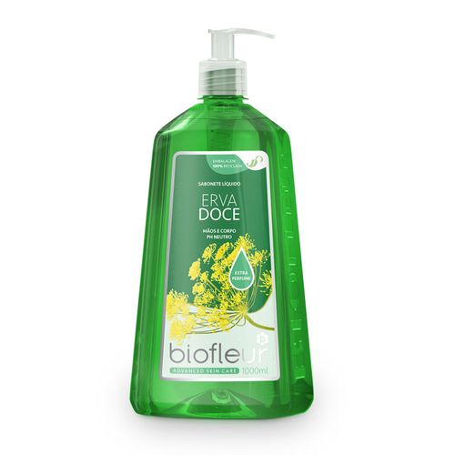 Biofleur Sabonete Líquido 1L Hid. Erva Doce