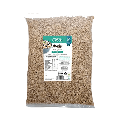Aveia em Flocos Grossos Sem Glúten Leve Croc 1kg Aveia em Flocos Grossos Sem Glúten Leve Croc 1kg