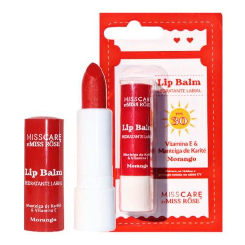 Lip Balm Morango - Mr038 - Miss Rose Lip Balm Morango - Mr038 - Miss Rose