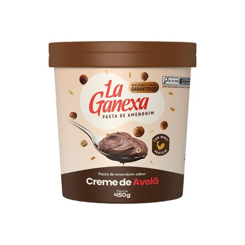 Pasta de Amendoim com Whey Protein e Creme Avelã 450g Ferrero La Ganexa