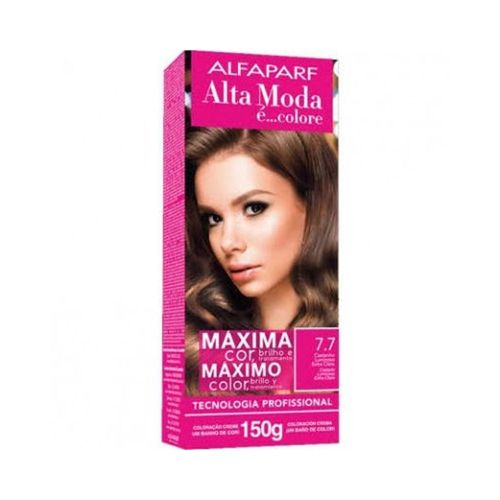 Tintura Alta Moda 7.7 Castanho Luminoso Extra Claro 150g Tintura Alta Moda 7.7 Castanho Luminoso Extra Claro 150g