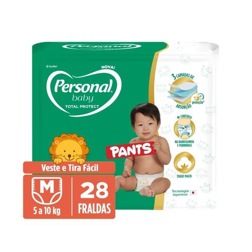 Personal Fralda Baby Total Protect Pants M c/28 Unidades