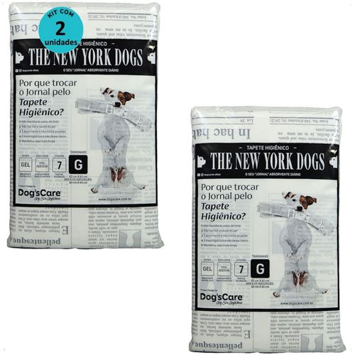 TAPETE HIGIÊNICO THE NEW YORK DOGS TAMANHO G 7 UN 82X60 CM KIT COM 2 TAPETE HIGIÊNICO THE NEW YORK DOGS TAMANHO G 7 UN 82X60 CM KIT COM 2