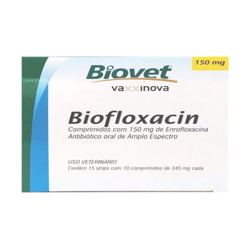 Biofloxacin 150mg Display C/150 Comprimidos- Biovet Biofloxacin 150mg Display C/150 Comprimidos- Biovet