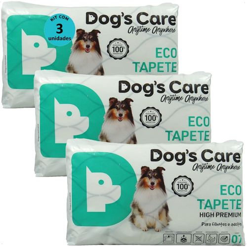 TAPETE HIGIÊNICO DOG´S CARE ECO HIGH PREMIUM 7 UN 82X60 CM KIT COM 3 TAPETE HIGIÊNICO DOG´S CARE ECO HIGH PREMIUM 7 UN 82X60 CM KIT COM 3
