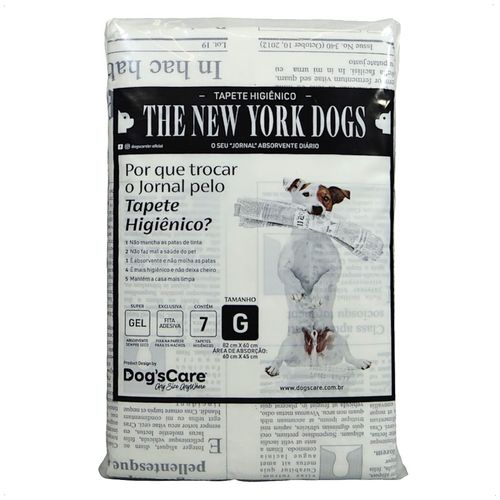 TAPETE HIGIÊNICO THE NEW YORK DOGS TAMANHO G 7 UN 82X60 CM TAPETE HIGIÊNICO THE NEW YORK DOGS TAMANHO G 7 UN 82X60 CM
