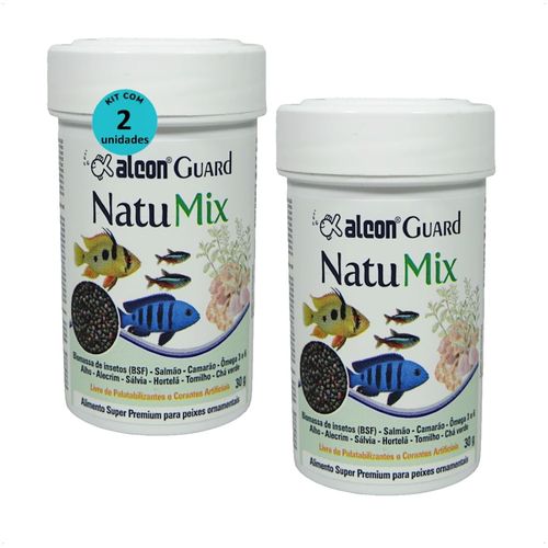 ALCON GUARD NATU MIX 30G PARA PEIXES ORNAMENTAIS KIT COM 2 ALCON GUARD NATU MIX 30G PARA PEIXES ORNAMENTAIS KIT COM 2