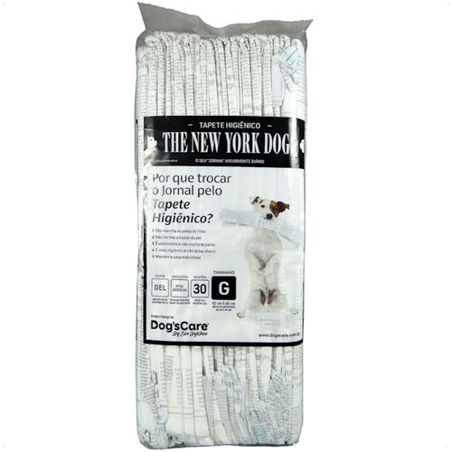 TAPETE HIGIÊNICO THE NEW YORK DOGS TAMANHO G 30 UN 82X60 CM TAPETE HIGIÊNICO THE NEW YORK DOGS TAMANHO G 30 UN 82X60 CM