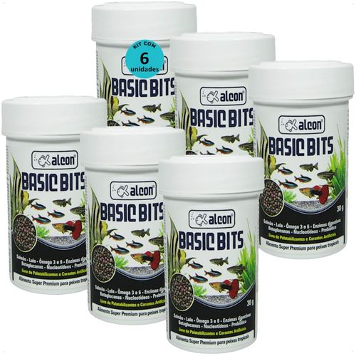 ALCON BASIC BITS 30G PARA PEIXES TROPICAIS KIT COM 6 ALCON BASIC BITS 30G PARA PEIXES TROPICAIS KIT COM 6
