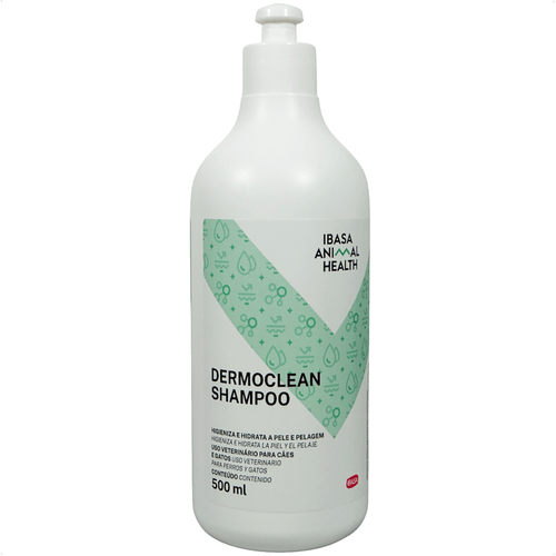 DERMOCLEAN SHAMPOO 500ML PARA CÃES E GATOS IBASA DERMOCLEAN SHAMPOO 500ML PARA CÃES E GATOS IBASA
