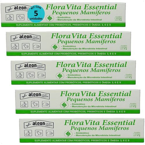 ALCON FLORA VITA ESSENTIAL PARA PEQUENOS MAMÍFEROS 6G KIT COM 5 ALCON FLORA VITA ESSENTIAL PARA PEQUENOS MAMÍFEROS 6G KIT COM 5