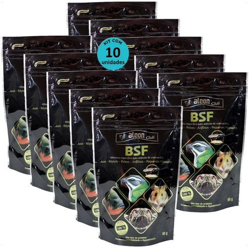 ALCON CLUB BSF 90G AVES RÉPTEIS PEIXES ANFÍBIOS PEQUENOS MAMÍFEROS KIT COM 10 ALCON CLUB BSF 90G AVES RÉPTEIS PEIXES ANFÍBIOS PEQUENOS MAMÍFEROS KIT COM 10