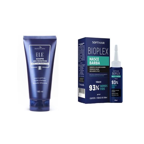 Crescer Barba Tônico Crescimento + Shampoo Barba Corpo Pele