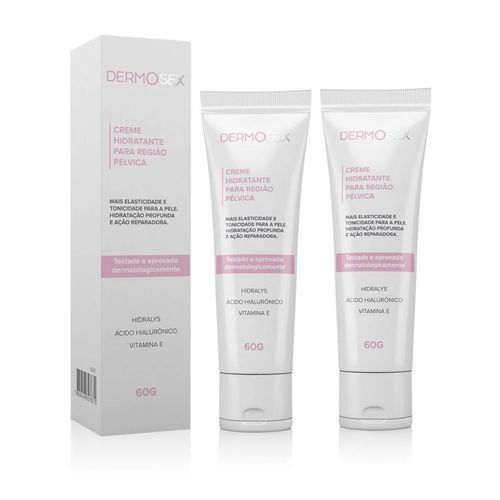 Combo 2x Creme Hidratante Intimo Acido Hialuronico com Ação Reparadora 60g
