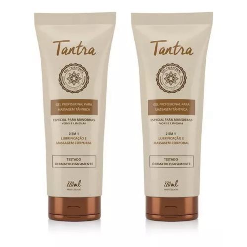 2 Gel Profissional Para Massagem Tantra Corporal E Intima
