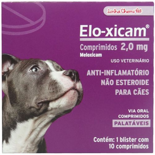 ELO-XICAM 2,0MG COM 10 COMPRIMIDOS PARA CÃES CHEMITEC ELO-XICAM 2,0MG COM 10 COMPRIMIDOS PARA CÃES CHEMITEC