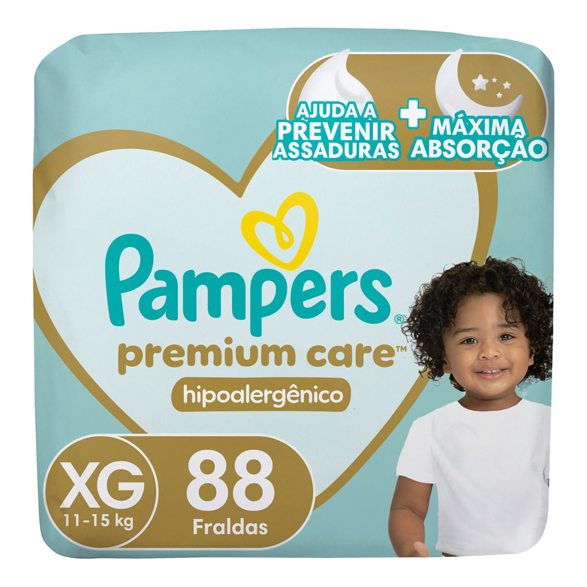 Fralda Pampers Premium Care Tamanho XG  88 Unidades