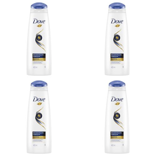 Kit c/4 Unidades de Shampoo Dove Reconstrução Completa 400ml