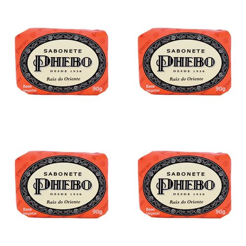 Kit c/4 Sabonetes Phebo Raiz Do Oriente 90g Kit c/4 Sabonetes Phebo Raiz Do Oriente 90g