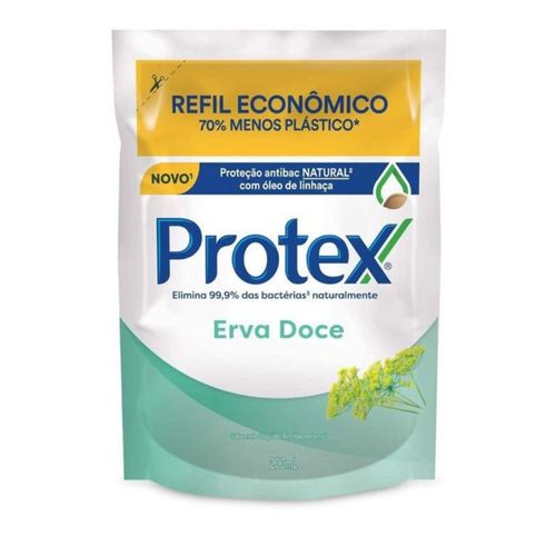 Kit c/9 Sabonete Líquido Protex Refil 200ml Erva Doce