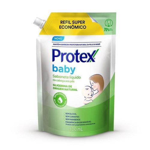Kit c/9 Sabonete Líquido Protex Baby Glicerinado 800ml