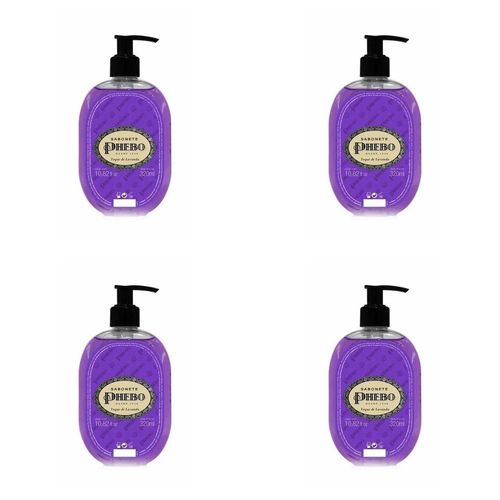 Kit c/4 Sabonetes Liquido Phebo Odor De Rosas 320ml Toque De Lavanda Kit c/4 Sabonetes Liquido Phebo Odor De Rosas 320ml Toque De Lavanda