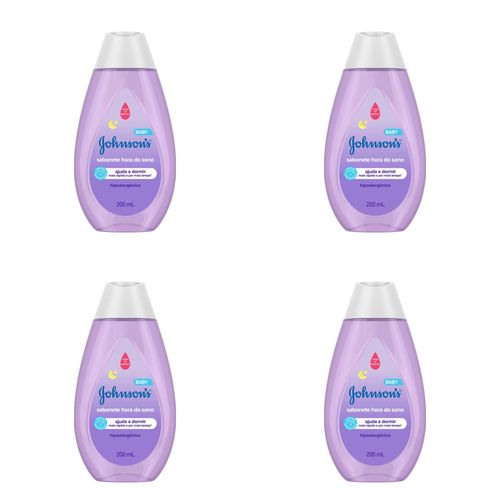 Kit c/4 Sabonetes Liquido Johnson & Johnson Baby Hora Sono 200ml