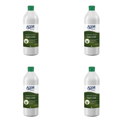 Kit c/4 Sabonetes Liquido Alyne 1L Capim Limão Kit c/4 Sabonetes Liquido Alyne 1L Capim Limão